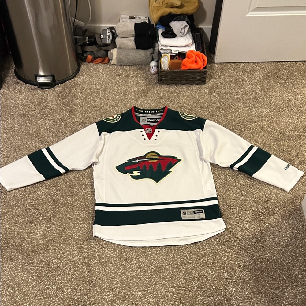 Reebok White and Green Jersey